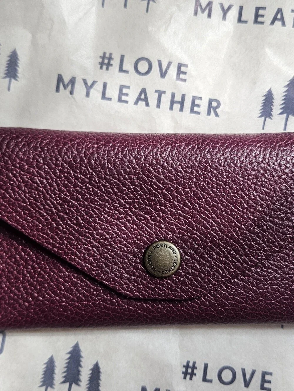 Unicorn Portland Leather Goods Envelope Snap Wallet